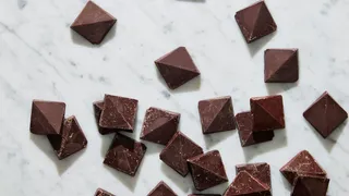 Dandelion Chocolate Chips come in large and small 3D-shaped versions