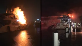 Two Yachts Burn in Fort Lauderdale