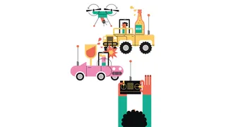 remote control cars and drinks