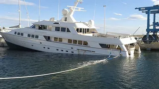 Yacht Recovered From Sinking in Spain