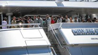 Rescued people on board M/Y Mayan Queen IV